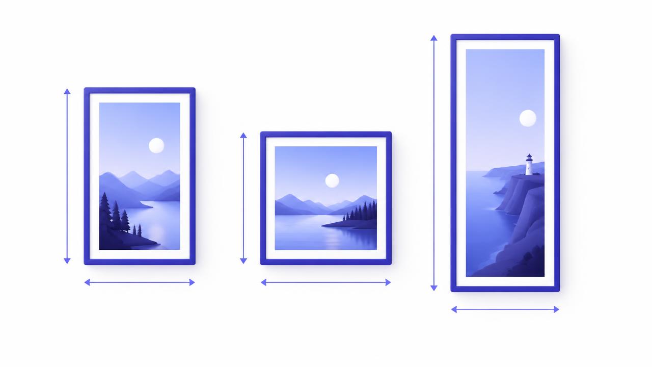 Flat diagram of Instagram post, story and square sizes side by side